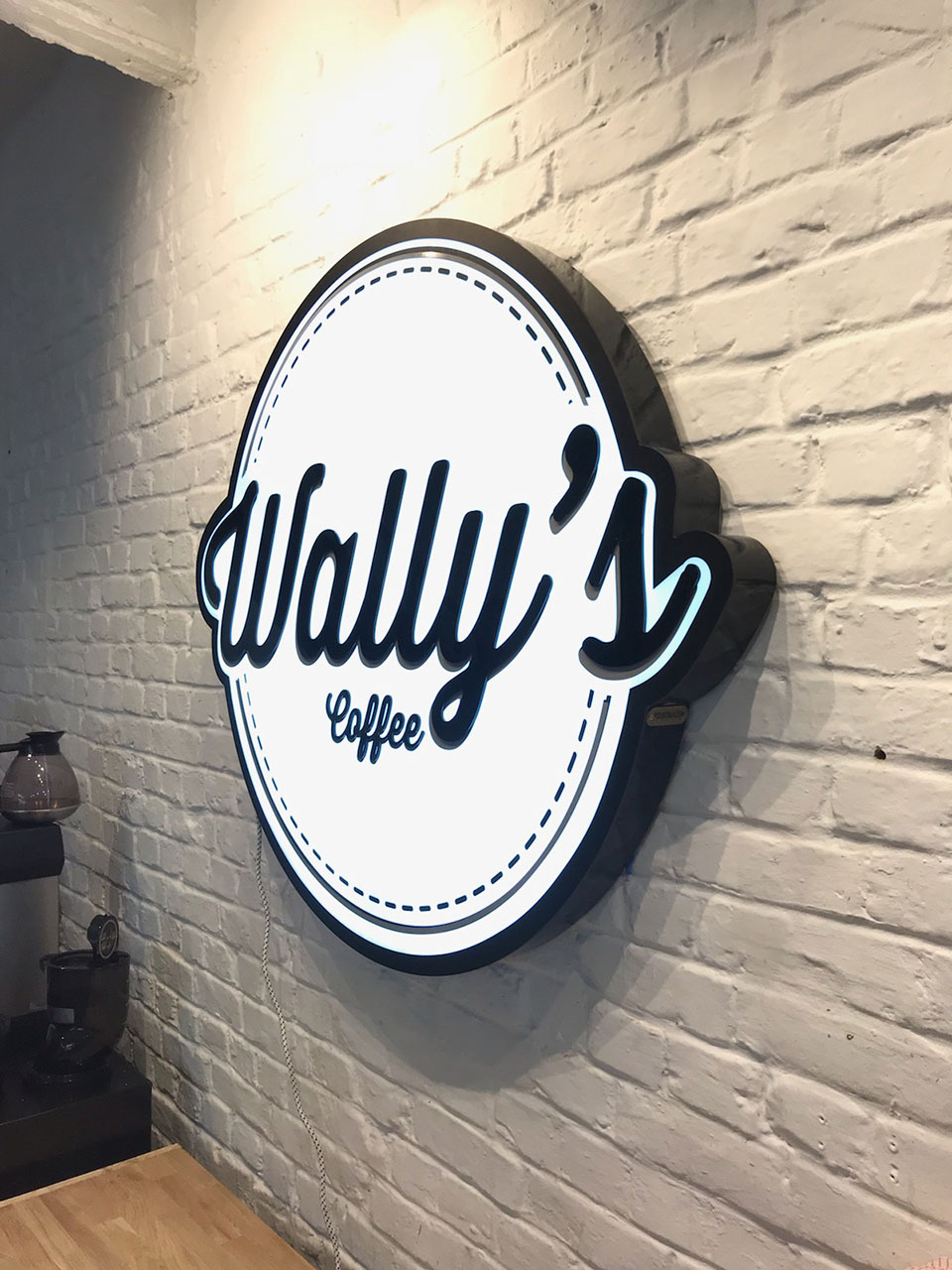 Caissons lumineux - Wally's coffee