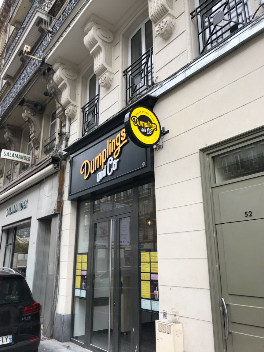 Enseignes drapeaux - Dumplings and Co
